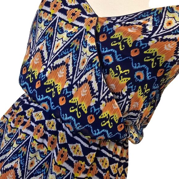 Peach Royal Women's Aztec Print Off Shoulder Mini Dress S - Picture 4 of 16